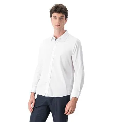 Camisa Hummo Hombre Stretch Línea En Contraste En Botones