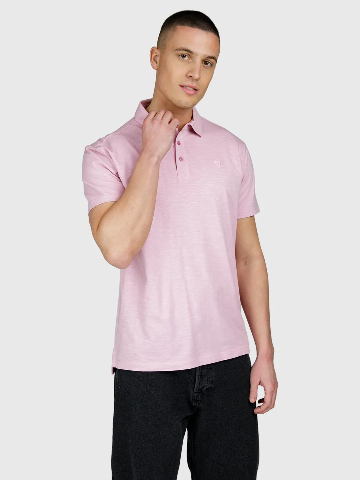 Palorai Men Polo | Mauve Mist