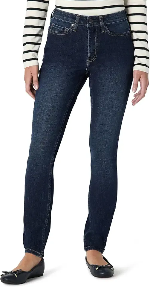 Womens Versatile High Stretch Mid-Rise Skinny Jeans