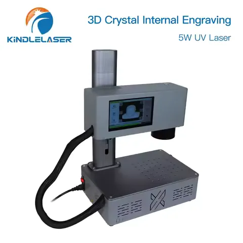 KINDLELASER 5W 3D Glass Interior Engraving Cutting Machine Crystal 355nm UV Laser Internal Marking Engraver Cutter