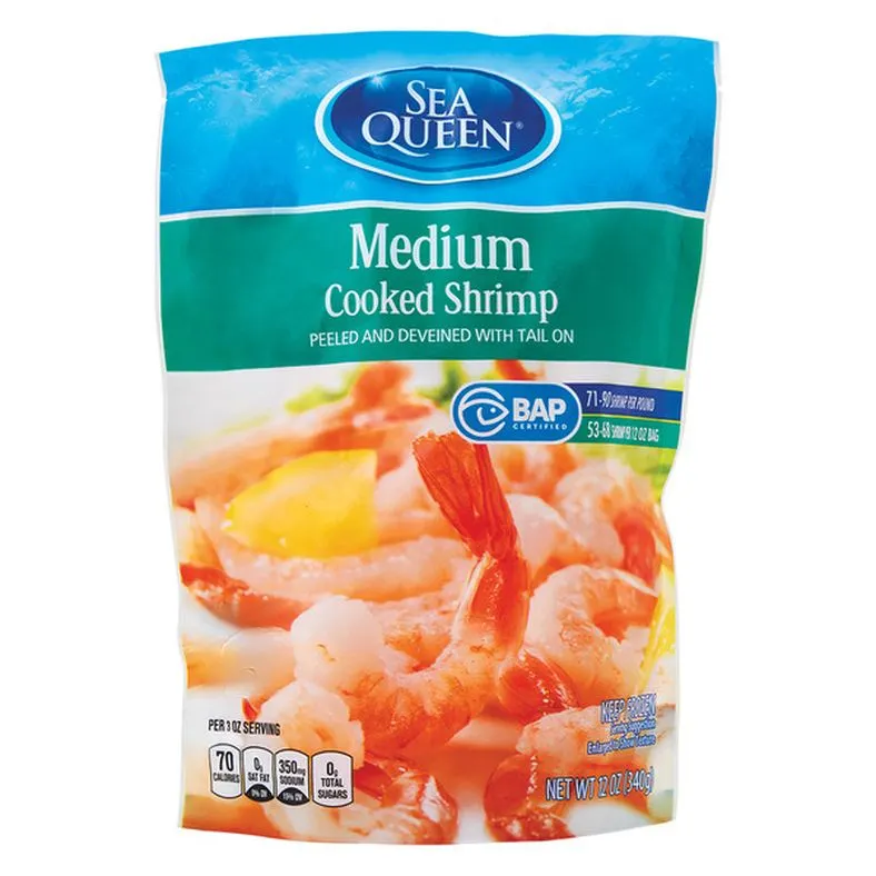 Sea Queen Frozen Medium Cooked Shrimp