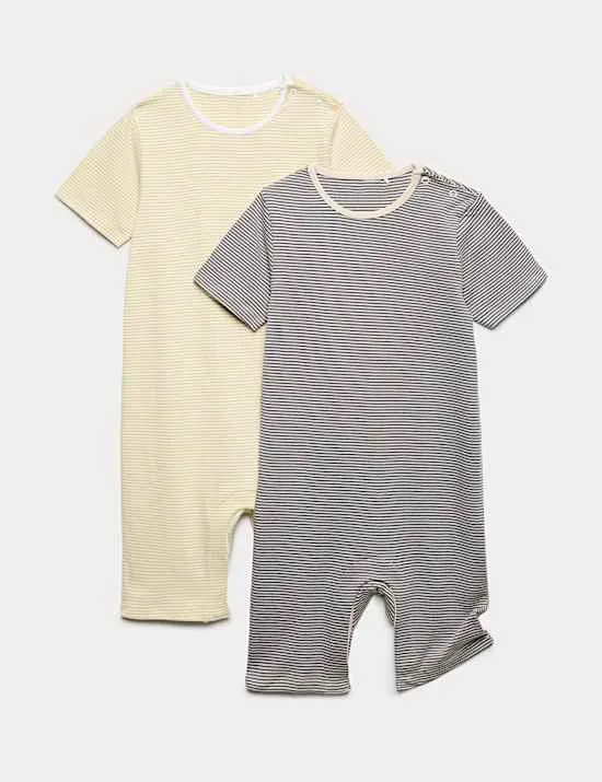 2 Pack Adaptive Pure Cotton Standard Opening Rompers (3-16 Yrs)