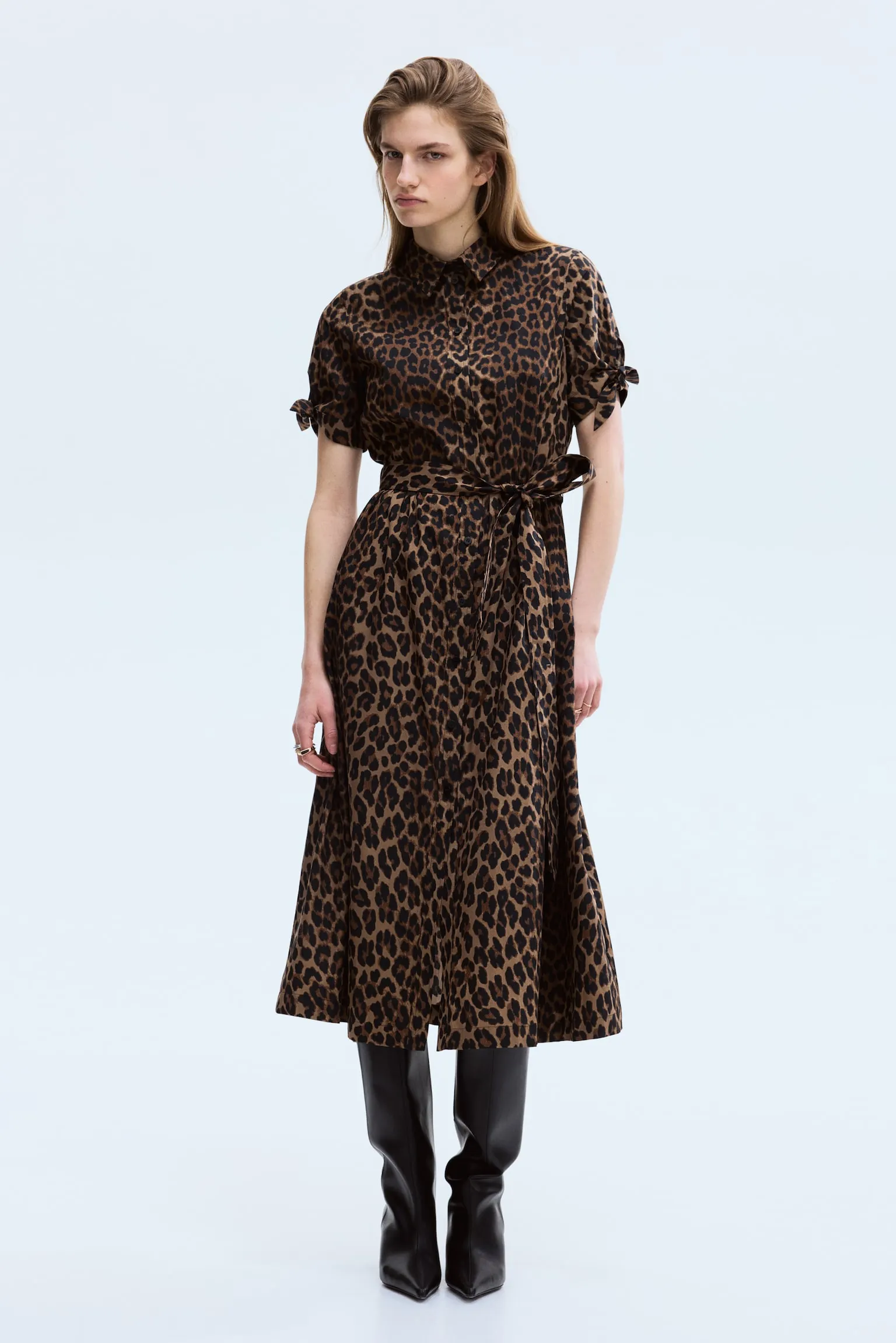 Vestido camisa de manga corta