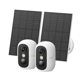 EufyCam C34 Security Camera with Solar Panel, 2-pack