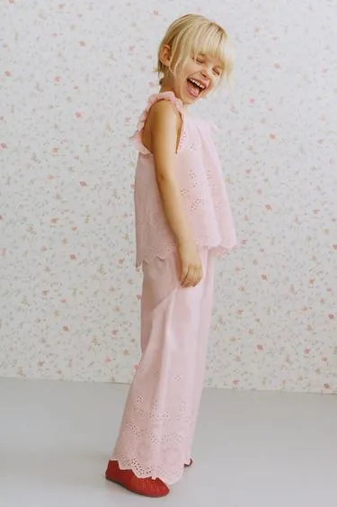 SCHIFFLI EMBROIDERY TOP