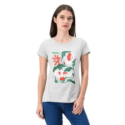 Playera Mxstaza Mujer Estampada Flores Manga Corta