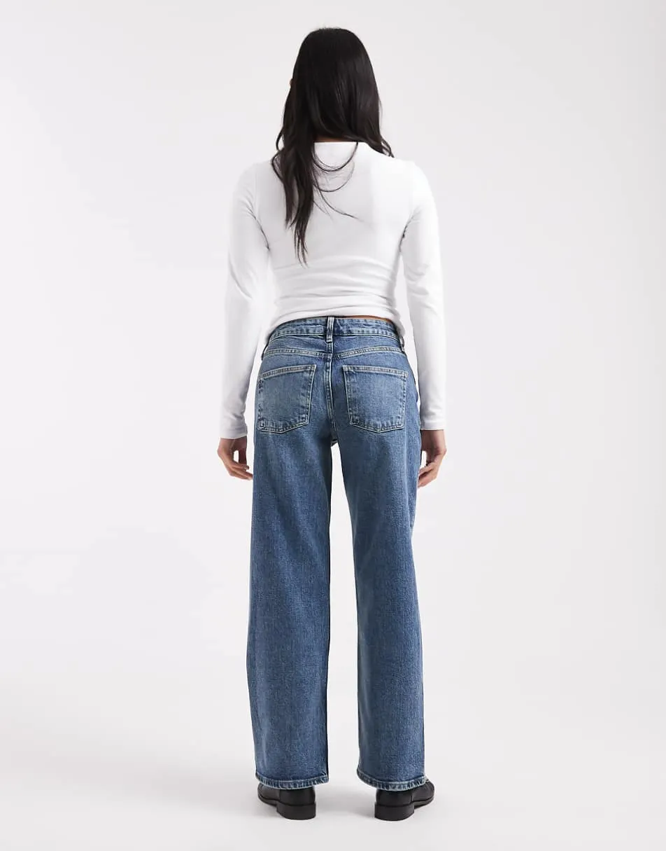 ASOS DESIGN Petite comfort stretch straight leg jean in vintage wash