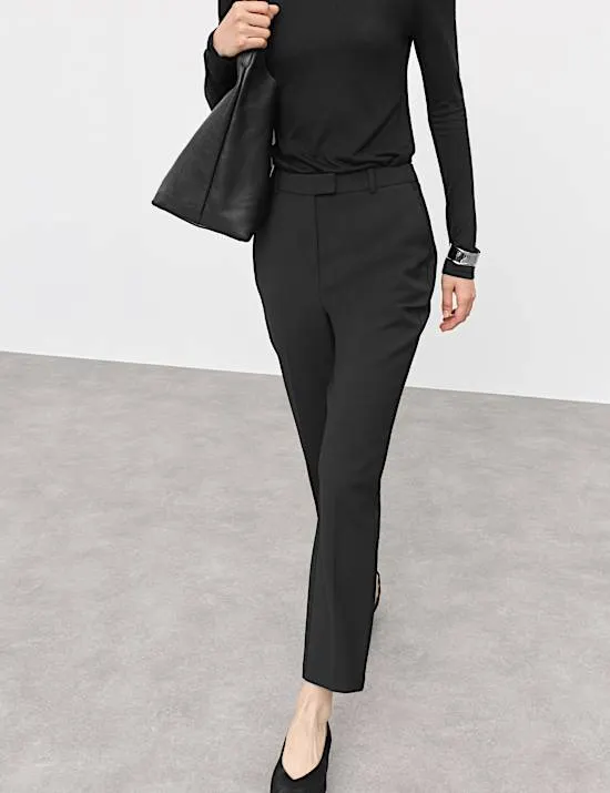 Schmal zulaufende, knöchellange Hose Grazer aus Wollmischgewebe