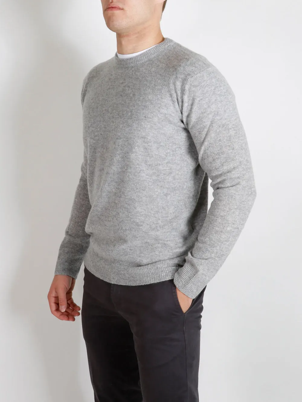 CASHMERE-MERINO CREWNECK SWEATER