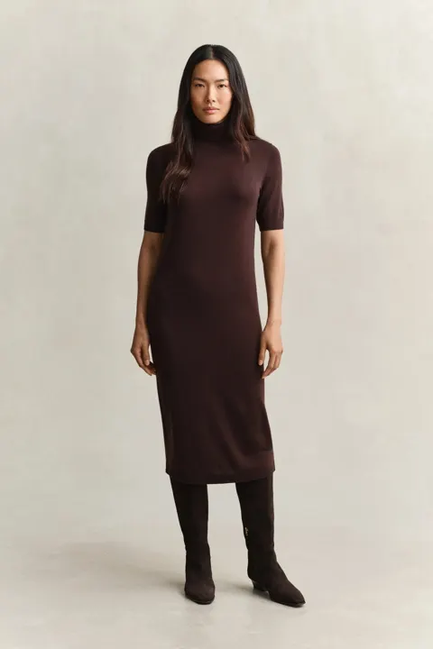 Merino Wool Turtleneck Dress