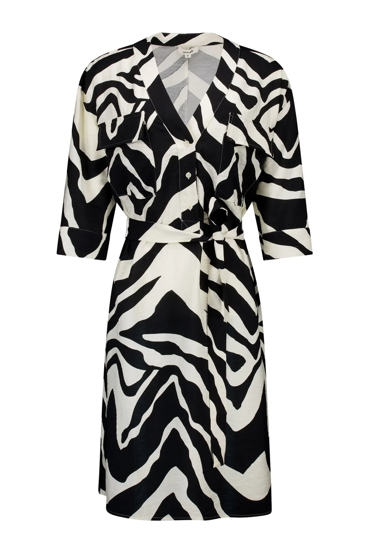 Midi jurk met zebraprint