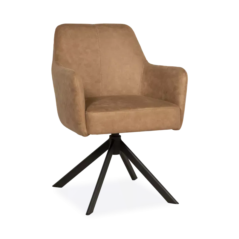 Armstoel (draaibaar) Jesse - Otis Lichtbruin