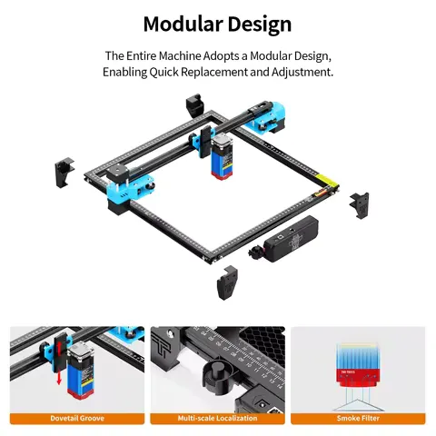 Twotrees Laser Engraver TTS-55 pro/TTS-10 pro 40W/5.5W 80W/10W Laser Engraving Machine 300x300mm Blue Light Diode CNC Wood Cutting tools DIY
