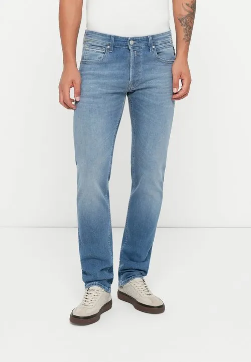 GROVER PANTS - Jeans straight leg - medium blue