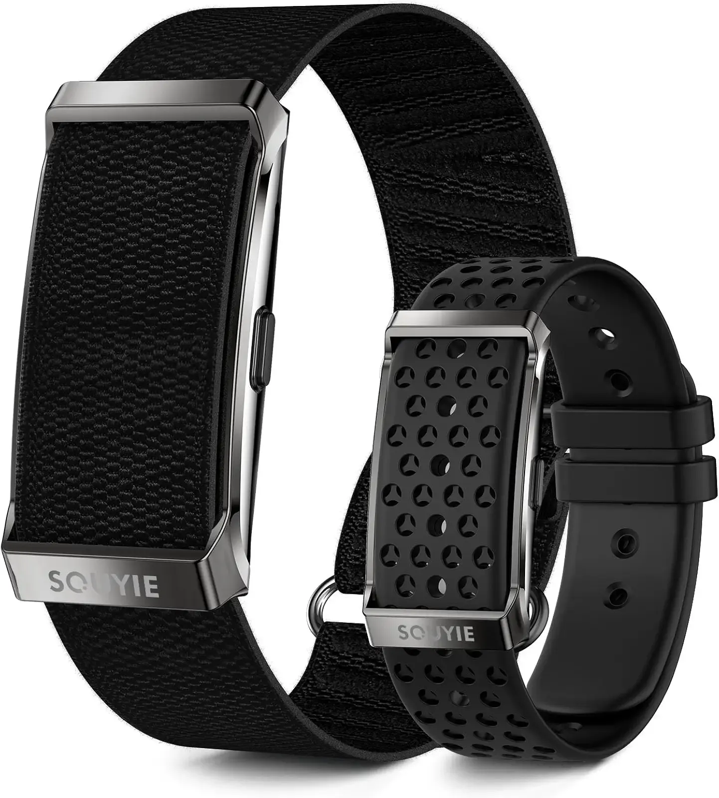 SOUYIE Smart Bracelet for Men Women, 24/7 Health Activity Fitness Trackers | Screenless, Sleep Tracker, 24/7 Heart Rate/Blood Pressure/SpO2/HRV/Stress Monitor, 170+ Sports Modes, 1ATM, Free APP, 2 Bands