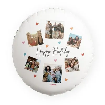 Ballon | Happy Birthday | Foto aanpasbaar