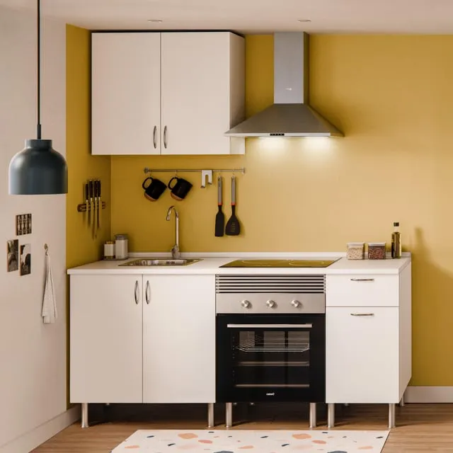 Composición de cocina BASIC blanco 1 Alto - 1.8 m