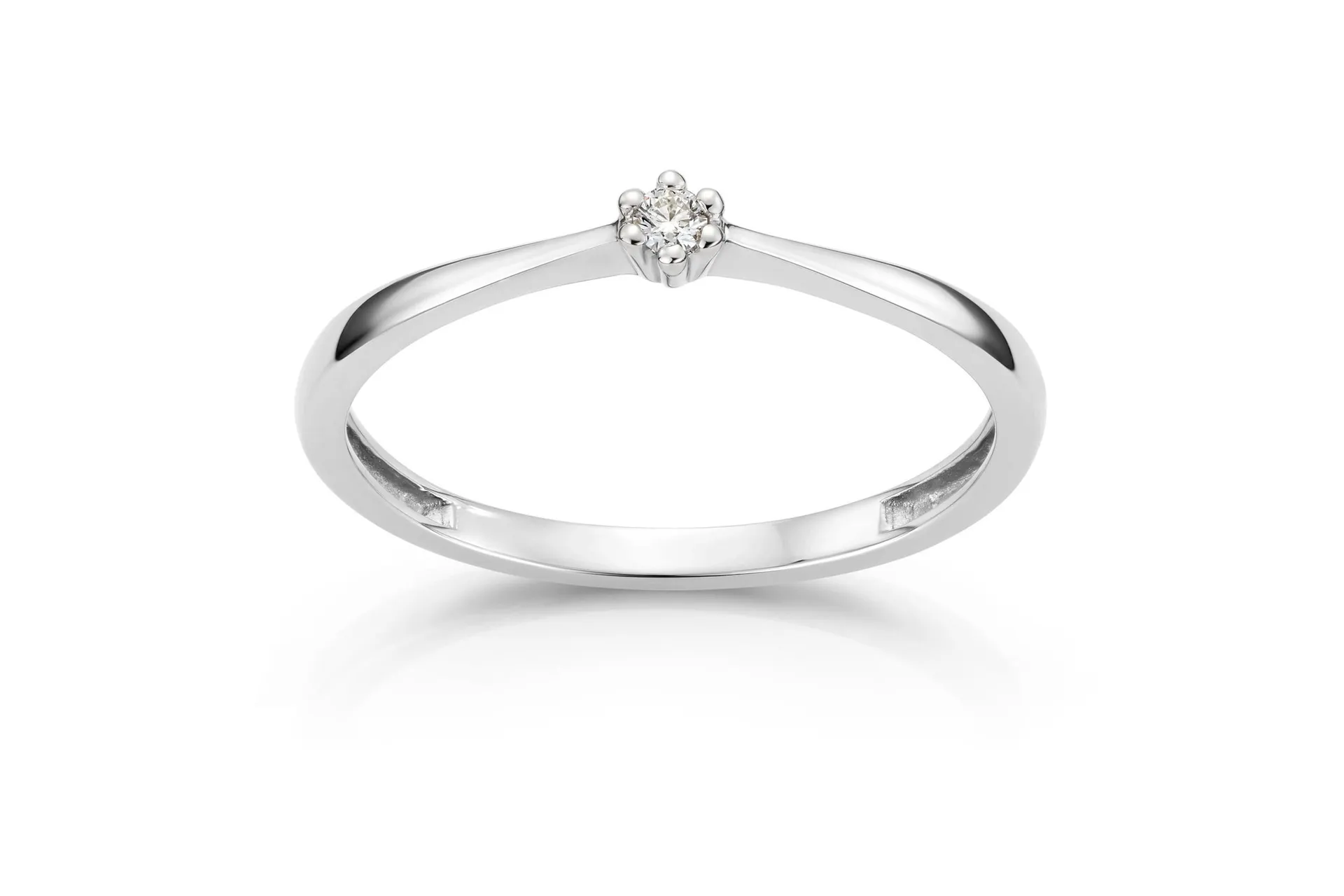Aurora diamantring i 585 hvitt gull 0,03 ct