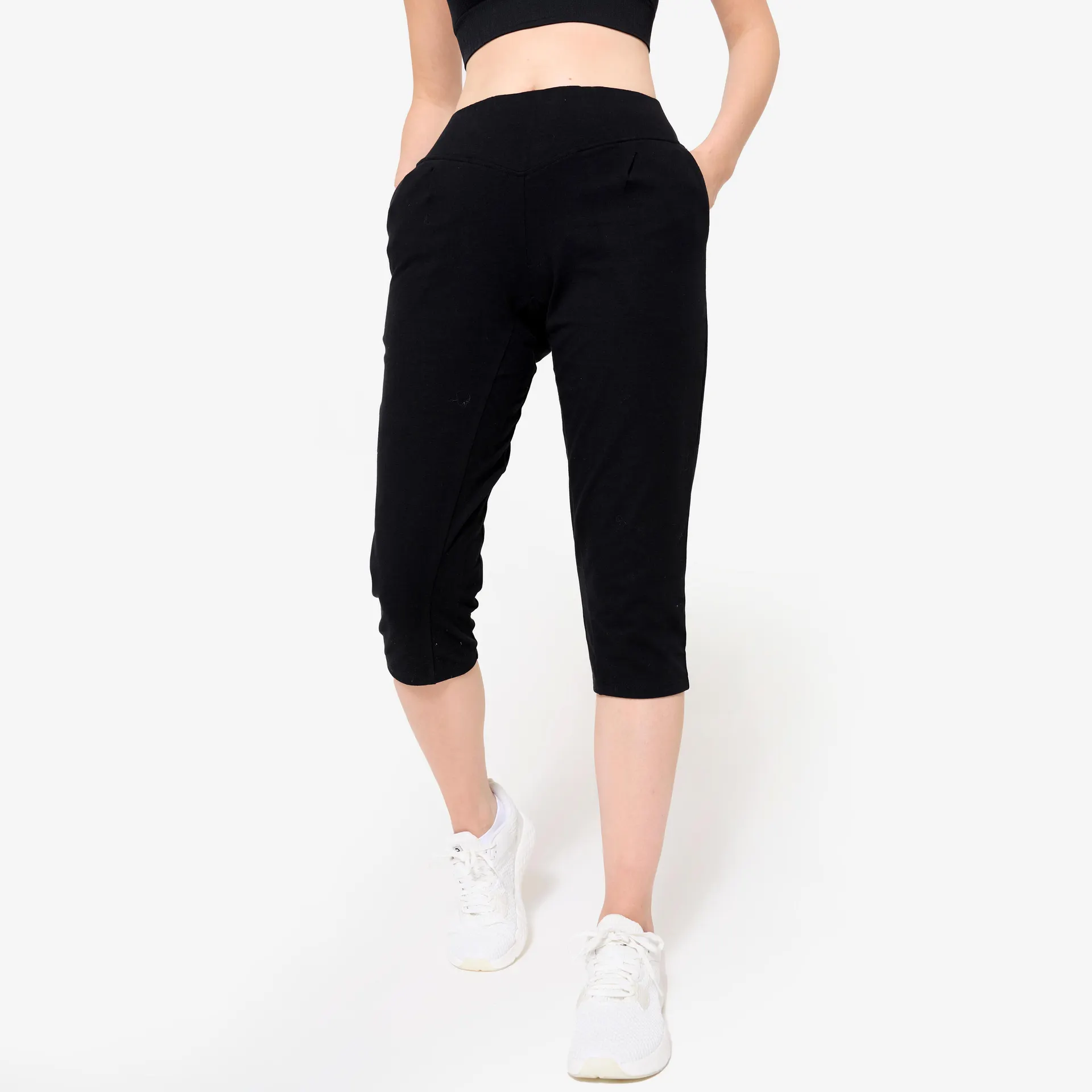 DOMYOS Dámské 3/4 fitness legíny s kapsami