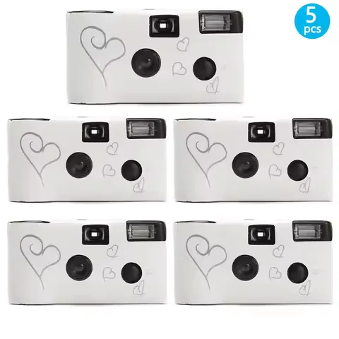 1-6 PCS Retro 27 Photos 35mm Disposable Film Camera Manual Fool Optical Camera Children's Gift Single Use Camera Film Sets ﻿