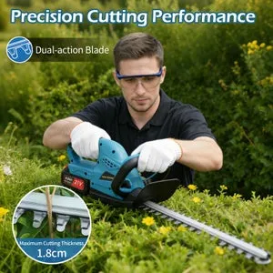 Tagliasiepi a batteria 21V 4.0Ah brushless 520mm doppia lama 2000RPM leggero potente giardino