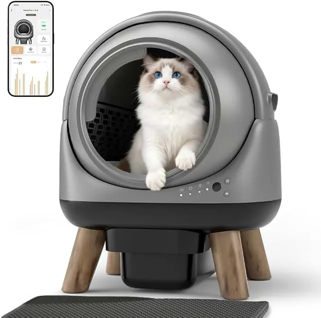 Self-Cleaning Litter Box ZHMZ G1 Automatic Cat Litter Box for Multiple Cats | Self-Cleaning Robot with Smart App Contro…