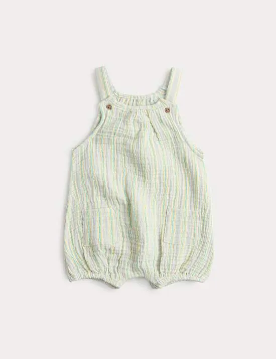 Pure Cotton Woven Bibshort (Newborn - 12 Months)