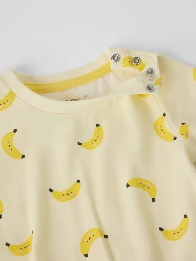 Myk økologisk bomull med lekent mønster