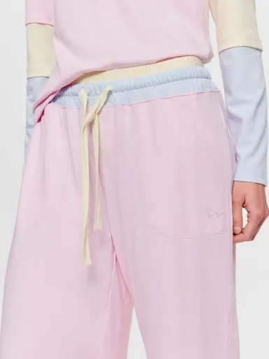 Contrast Block Wide Leg Pj Pant