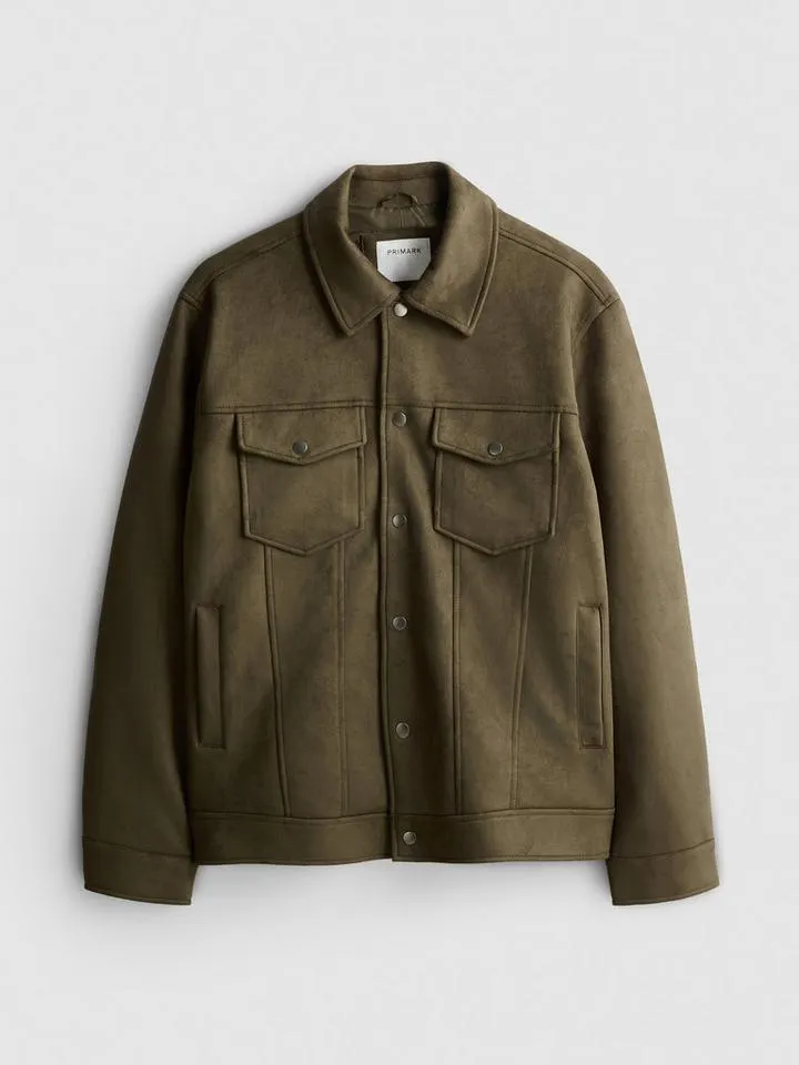 Veste style Trucker en suédine