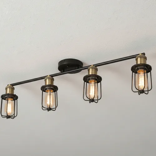 Canarm Inc. Vox Black & Gold 4-Head Fixed Track Light