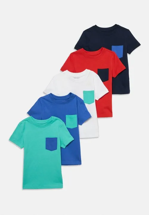 UNISEX 5 PACK - T-skjorter - green/red/blue