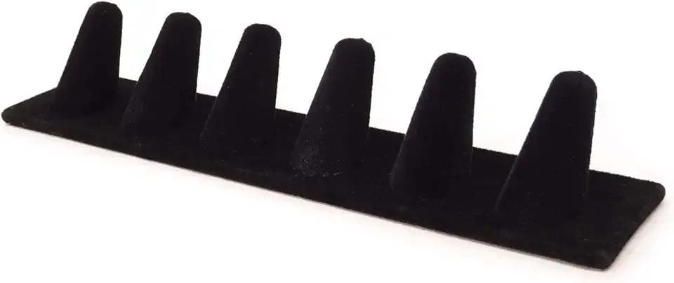 Honbay Black Velvet 6 Finger Ring Display Stand Organizer Stand