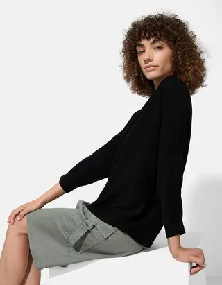 Pullover - Misto cotone - nero