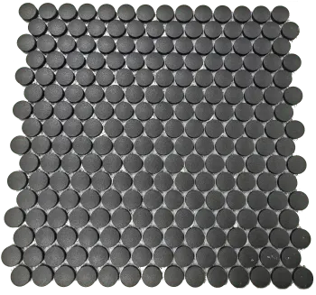 Penny Round Black Matt