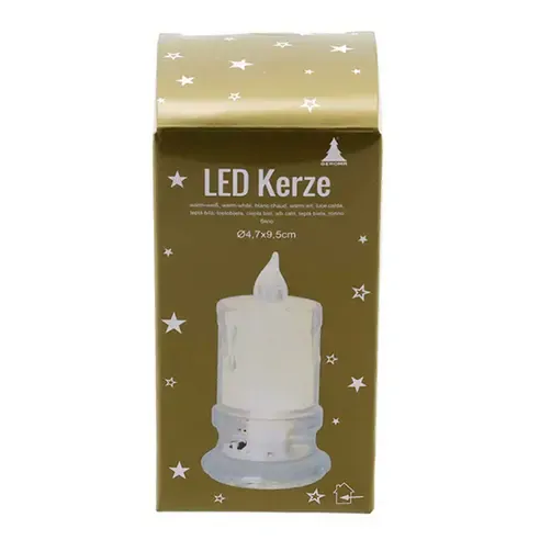 LED-Kerze - mit Timer - warmweiße Lichtfarbe