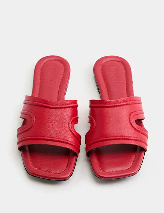 Flache Ledermules