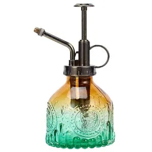 6,5 'bottiglia d'acqua spruzzatore di vetro con pompa tetto d'oro piccolo serbatoio d'acqua piccolo spruzzatore pianta interna ed esterna