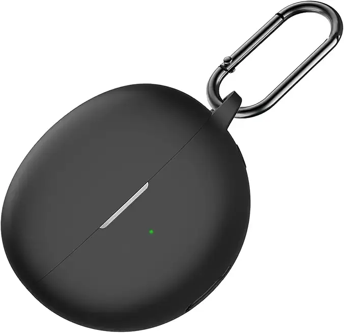 Case for Huawei FreeClip Protection Cover Full-Body Soft Silicone with Keychain Headphone Accessories Funda Carcasa (Black)