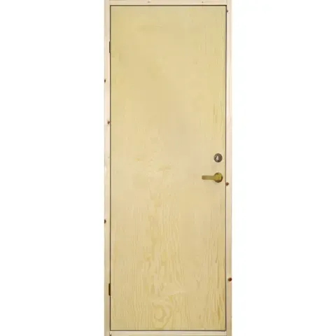 Byggedør 10x21 ubehandlet med ubehandlet karm