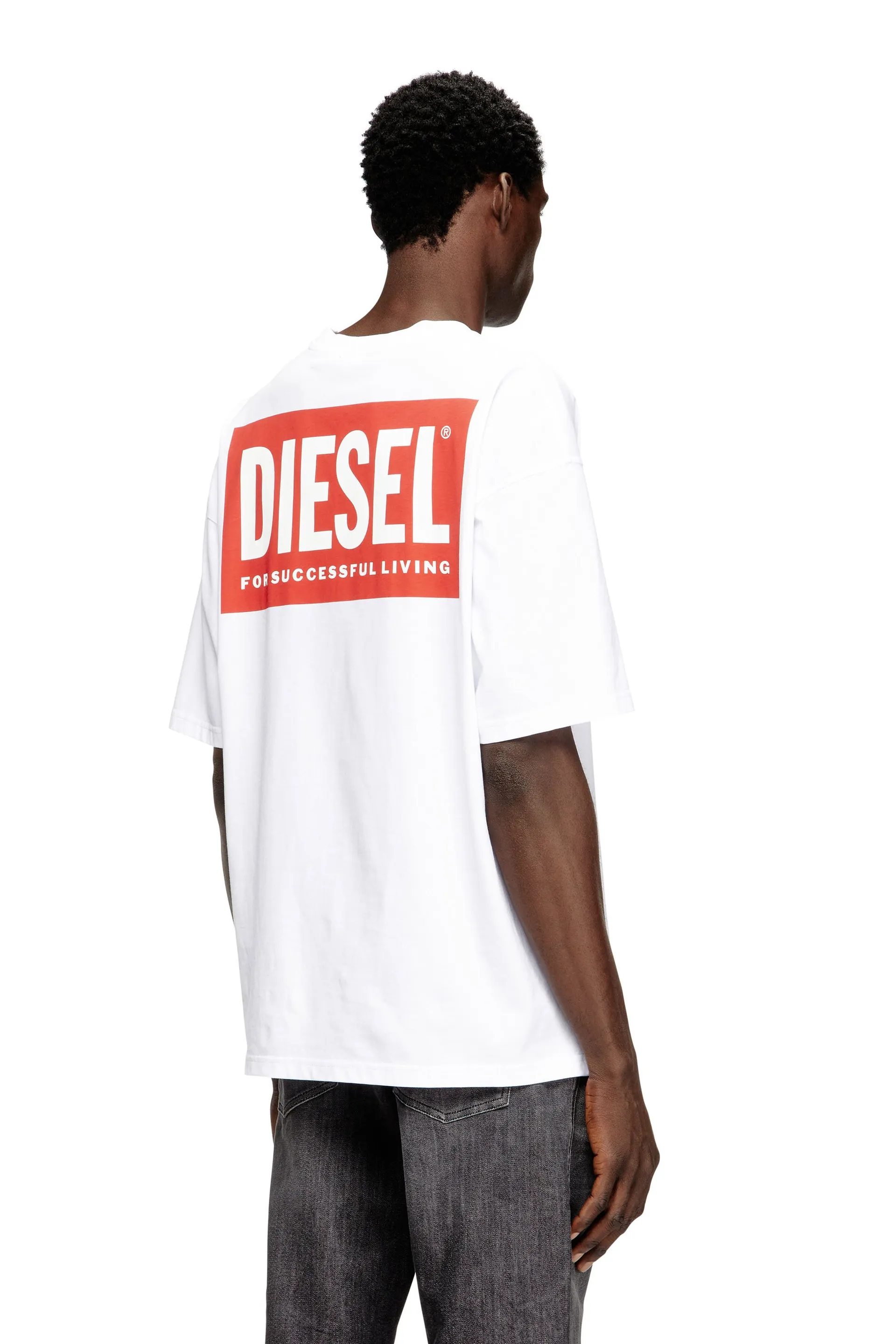 Cotton T-shirt with Diesel Biscotto print