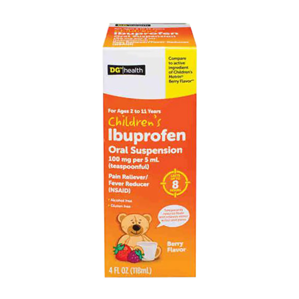 DG Health Children's Ibuprofen Oral Suspension, Berry Flavor - 4 fl oz
