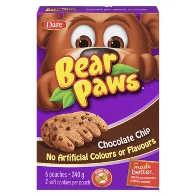 Bear Paws Chocolate Chip Cookies