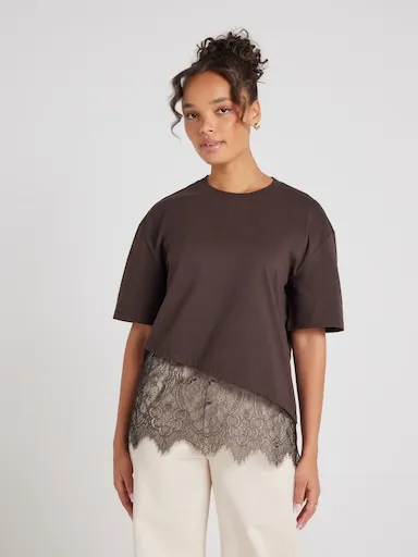 Oversized Lace Insert Tee