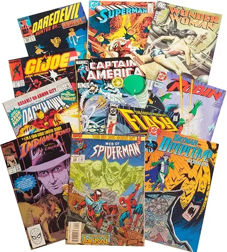 Ultimate 10 Comic Book Reader Value Pack- 10 Authentic Marvel & DC Comics- Non-Mint Reader Grade- No Duplicates- Kid/Teen Friendly w No Inappropriate Content- Great for Superhero Fans & New Collectors