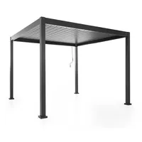 Alu Pergola mit beweglicher Entlüftung, ca. 300 x 300 x 230 cm - Anthrazit