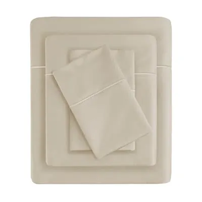 King 600 -Thread Count Cotton 4 -Piece Bed Sheet Set