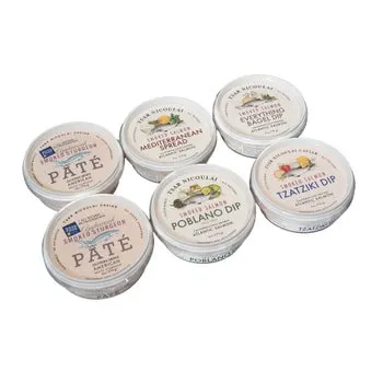 Tsar Nicoulai Smoked Sturgeon Pate & Salmon Dip Variety 6 Pack, 6 oz each