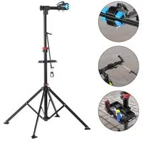 monzana Fahrradmontageständer 108-190 x 144cm schwarz / blau