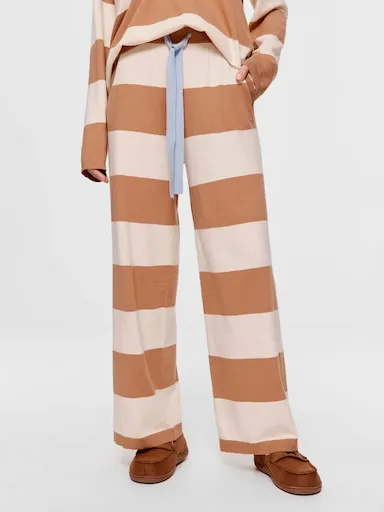 Soft Knit Stripe Straight Leg Pj Pant